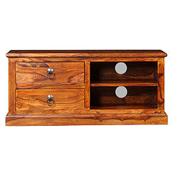 Acheter Helloshop26 Meuble télé buffet tv télévision design pratique bois massif de sesham 90 cm 2502182