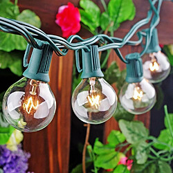 Avis Justgreenbox Ampoule en verre Jardin Cour Clôture Chaud Goble Lampe Vacances Lumières Chaîne Intérieur Extérieur Décoration, 7.65M / 301.18in