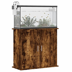 Avis vidaXL Support pour aquarium chêne fumé 81x36x73 cm bois d'ingénierie