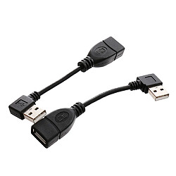 Avis Paire Coudé Usb 90 Degrés 2.0 Un Mâle à Femelle M / F Câbles D'extension De L'adaptateur