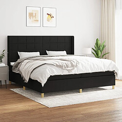 Maison Chic Lit Adulte - Lit simple Lit à sommier tapissier avec matelas moelleux - Meuble de Chambre - Noir 200x200 cm Tissu -MN72583