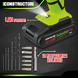 Acheter Perceuse visseuse 20V lithium-2 batteries - Chargeur rapide - Constructor