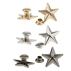 20 pièces star rivets studs pointes pour sac en cuir chaussures artisanat 13mm argent pas cher