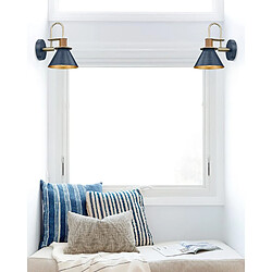 Acheter Stoex (2PCS) Applique Murale Moderne Lampe Murale Rétro Applique Murale Intérieure Abat-Jour En Métal Pour Salle De Bain, Chambre À Coucher, Couloir, Bleu