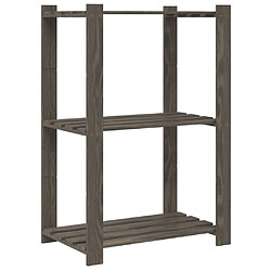 Acheter vidaXL Support de rangement à 3 niveaux gris 60x38x90 cm bois de pin