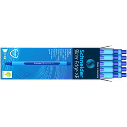 Schneider Slider Edge / 152203 Stylo bille rétractable Mine XB/bleu Corps bleu Lot de 10 pas cher