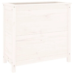 Maison Chic Jardinière,Bac à fleurs - pot de fleur blanc 82,5x40x78 cm bois massif de pin -GKD93220