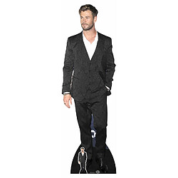 Star Cutouts Figurine en carton Chris Hemsworth en costume noir et tshirt blanc 190 cm