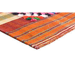 Vidal Tapis de laine 368x125 orange Jajim pas cher