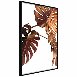 Paris Prix Affiche Murale Encadrée Copper Monstera 20 x 30 cm Noir