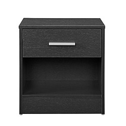 Helloshop26 Table de chevet table de nuit commode meuble de rangement tiroir 38 cm gris 03_0004191