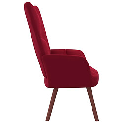 Avis Maison Chic Chaise de relaxation | Fauteuil relax Rouge bordeaux Velours -GKD65480