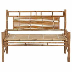 Avis Maison Chic Banc de jardin | Banquette de jardin | Chaise Relax avec coussin 120 cm Bambou -MN29282