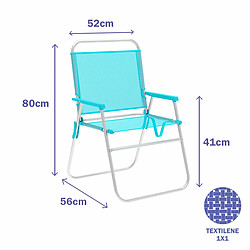 Chaise Pliante Marbueno Aigue marine 52 x 80 x 56 cm