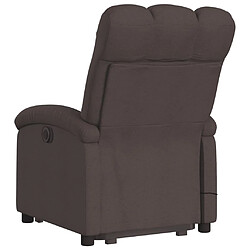 Acheter vidaXL Fauteuil inclinable de massage électrique Marron foncé Tissu