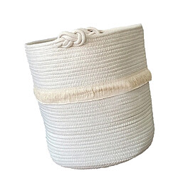 Panier de rangement en corde de coton, panier de rangement pour le linge, blanc pas cher