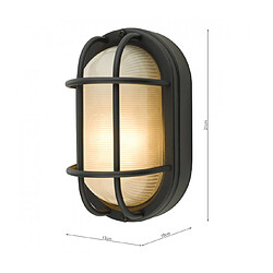 Luminaire Center Applique de jardin Salcombe Noir mat,verre côtelé 1 ampoule 2,1cm pas cher