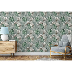 Avis DUTCH WALLCOVERINGS Papier peint Eden Gris et vert clair