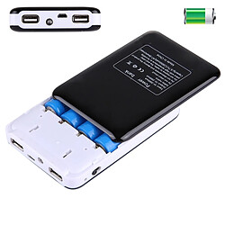 Wewoo Pour iPhone, iPad, Samsung, LG, Sony Ericsson, MP4, PSP, appareil photo, Piles non incluses livraison aléatoire des couleurs Portable haute efficacité 4 x 18650 Batteries en plastique Power Shell Box avec double sortie USB et Trou de dissipation thermique