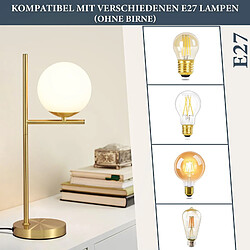 Acheter NETTLIFE lampe de table salon moderne de chevet - en verre blanc douille E27 industrielle avec interrupteur pour chambre bureau