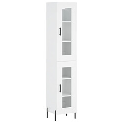 vidaXL Buffet haut Blanc 34,5x34x180 cm Bois d'ingénierie