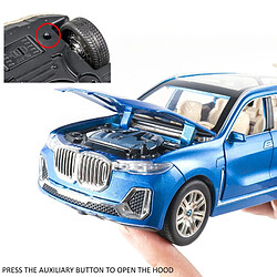 Universal 1: 24 BMW X7 Modèle de voiture en alliage Modèle de voiture jouet moulé sous pression Retour à la collection de jouets pour enfants | Voiture jouet moulé sous pression (bleu)