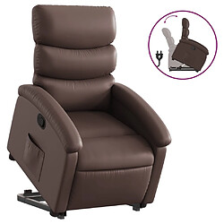 vidaXL Fauteuil inclinable marron similicuir