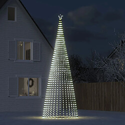 vidaXL Arbre de Noël lumineux conique 1544 LED blanc froid 500 cm