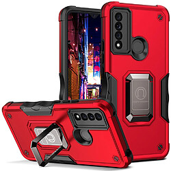 Coque en TPU anti-griffes avec béquille, rouge pour votre TCL 20 XE