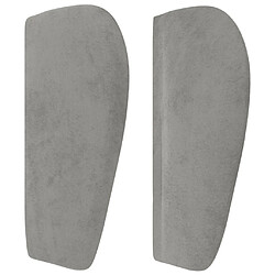 Acheter Maison Chic Tête de lit moderne avec oreilles pour chambre - Décoration de lit Gris clair 93x23x78/88 cm Velours -MN40702