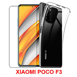 Film verre trempé pour Xiaomi Poco F3 5G 6.67" + Coque de protection souple -Visiodirect-