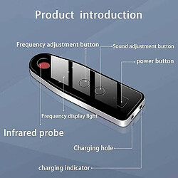 Acheter Chrono Gamme complète Détecteur Anti-Espion Micro Caméra Finder Device Dispositif Scanner GPS pour Les Hotels Chambres à Coucher Salles de confidentialité Protéger la sécurité Identification précise(noir)