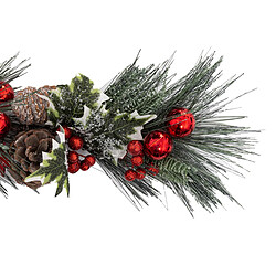 Guirlande de Noël Nature Bois Branches 1 m Rouge - FEERIC CHRISTMAS