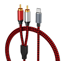 Avis Câble Adaptateur USB Type C Vers Double RCA 2RCA Mâle Cordon Audio Stéréo 0,5 Mètre