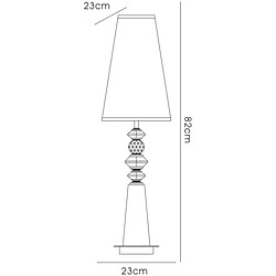 Avis Inspired Lampe de Table E27 Abat-jour Noir Blanc/Cristal