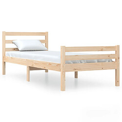 vidaXL Cadre de lit sans matelas bois massif 90x190 cm