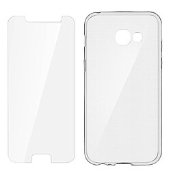 Avizar Pack 360 Coque protection + Film verre trempé Transparent Samsung Galaxy A5 2017