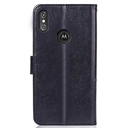 Wewoo Housse Coque Pour Motorola One Power (Note P30) Etui à rabat horizontal Fleurs G7 Pressed Flowers avec boucle magnétique et support, logements pour cartes porte-monnaie (noir)