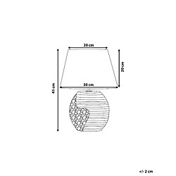 Avis Beliani Lampe à poser beige et cuivré ESLA