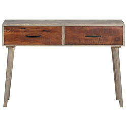 Avis Maison Chic Table console | Meuble d'entrée | Table d'appoint Gris 110x35x75 cm Bois de manguier massif brut -GKD68438