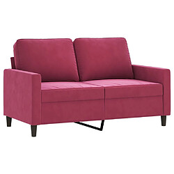 Avis Maison Chic Ensemble de canapés 2 pcs avec coussins, Canapé droit Sofa pour Salon Rouge bordeaux Velours -GKD546370