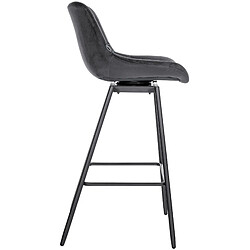 Non Tabouret de bar pivotant Weston en velours pas cher