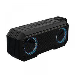 General Haut-parleur Bluetooth portable, haut-parleur étanche IPX7 sans fil avec caisson de basses, volume plus fort de 16 W, temps de lecture plus long, Bluetooth 5.0, lumière RVB ambiante, temps de lecture de 12 heures (noir)