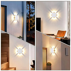 Stoex Applique Murale Led Blanc Chaud Applique Murale Minimaliste D'Intérieur Lampe Murale Moderne Blanche Pour Couloir, Escaliers