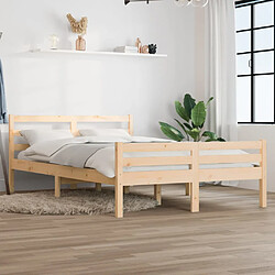 vidaXL Cadre de lit sans matelas bois massif 120x190 cm 