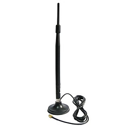 Wewoo Antenne noir pour réseau de routeur avec base d'antenne de sans fil 7dB RP-SMA