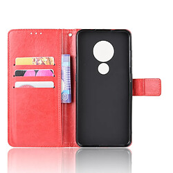 Acheter Wewoo Housse Coque Etui à rabat horizontal pour Nokia 7.2 / 6.2 rétro Crazy Horse Textureavec supportlogements de cartes et cadre photo Rouge