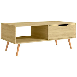 Maison Chic Tabls basse,Table Console pour salon Chêne Sonoma 100x49,5x43 cm Aggloméré -MN29138