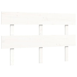 Vidaxl Cadre de lit avec tête de lit blanc 140x190 cm bois massif pas cher