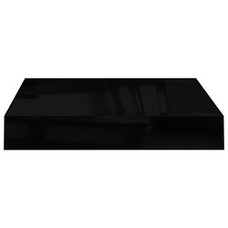 Acheter vidaXL Étagère murale flottante Noir brillant 23x23,5x3,8 cm MDF